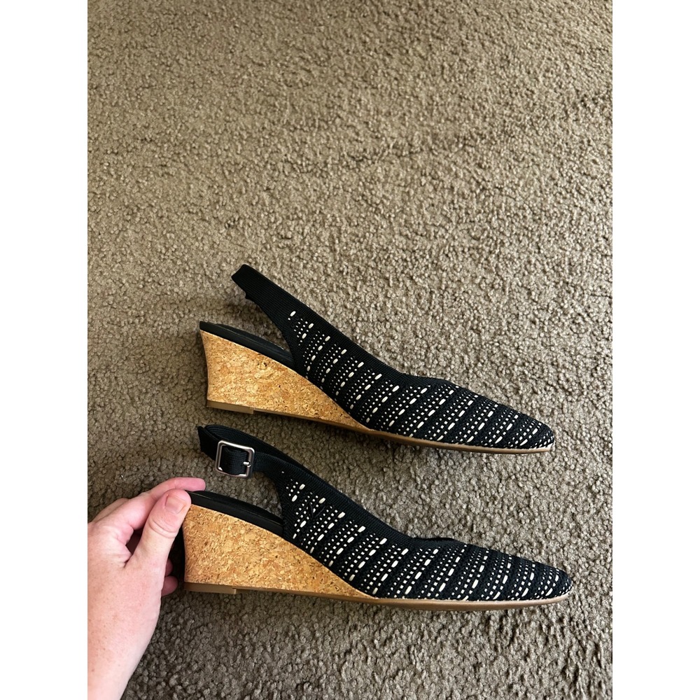 Vivaia Tamia wedge sandal Women Knit Cork Slingback Wedge Sandals Size 39 - Picture 4 of 10